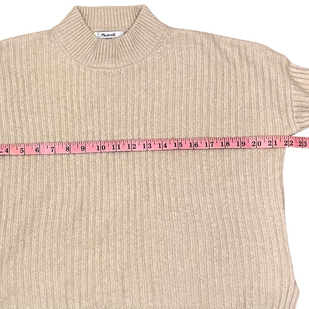 Madewell Recycled Cashmere Blend Mockneck Ribbed Sweater Size XXS - Picture 10 of 11